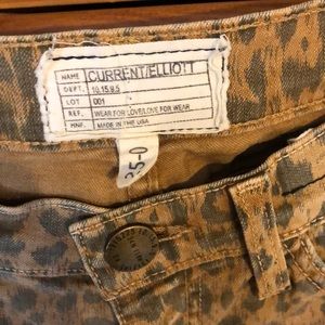 Current Elliot Camel Leopard Skinny’s